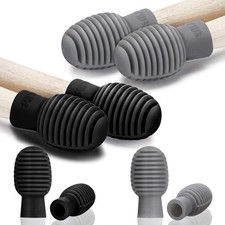 Frienda 8 Pack Drumstick Dampeners for Silent Drumming Black and Grey