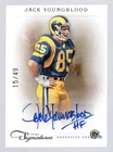 JACK YOUNGBLOOD 2011 PANINI PRIME SIGNATURES SILVER AUTO #15/49 **RAMS**
