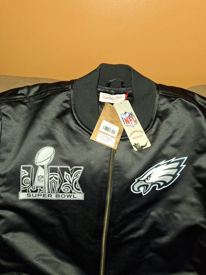 Chaqueta de bombardero Philadelphia Eagles Mitchell & Ness Super Bowl 59 LIX Champions Foto 4 de 4