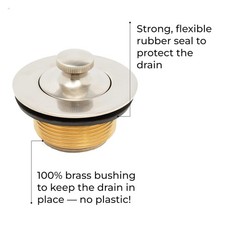 Lift and Turn Bathtub Tub Drain Assembly, Conversion Kit, Trim Waste and Sing...