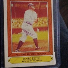 Topps 1985 Woolworth's All-Time Record Holders Babe Ruth #31 Yankees MLB Card