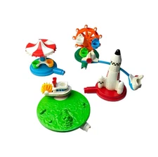 Lot of 4 Vintage 1986 Disneyland Toy Train Set Playset Playmates Attachments