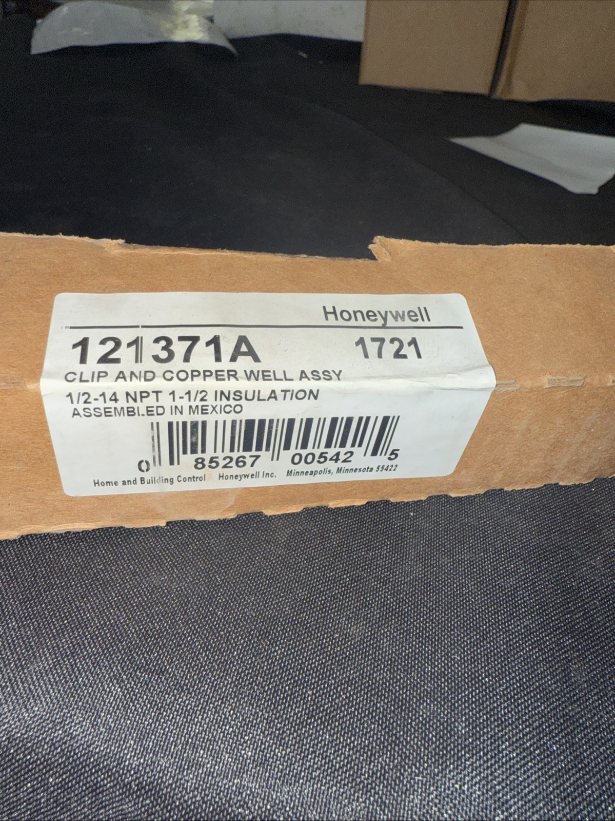 Honeywell 121371A Temperature Well, For Insertion Probes