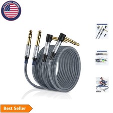 High-Quality 15FT 6.35mm TRS Audio Cable - Male to Male, Durable  Tangle-Free