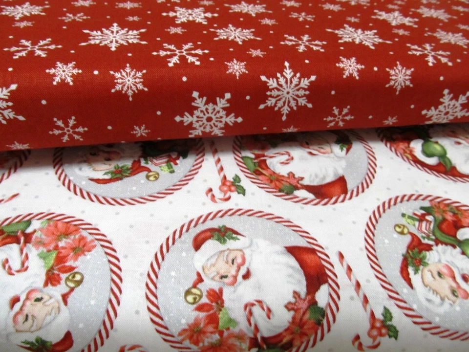 Adventskalender Weihnachtsstoffe 2 Meter Basteln Reste Baumwolle portofrei - Bild 4 von 4