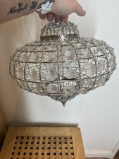 Turkish Style Crystal Effect Lampshade /Chandelier Approx 13” Wide 12” Tall