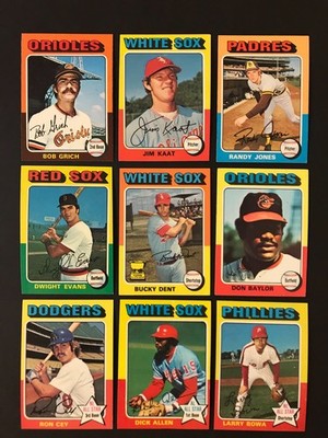 1975 Topps Baseball - #s 221 - 440 - You Pick - NM - Buy 4 Get 50% Off!!