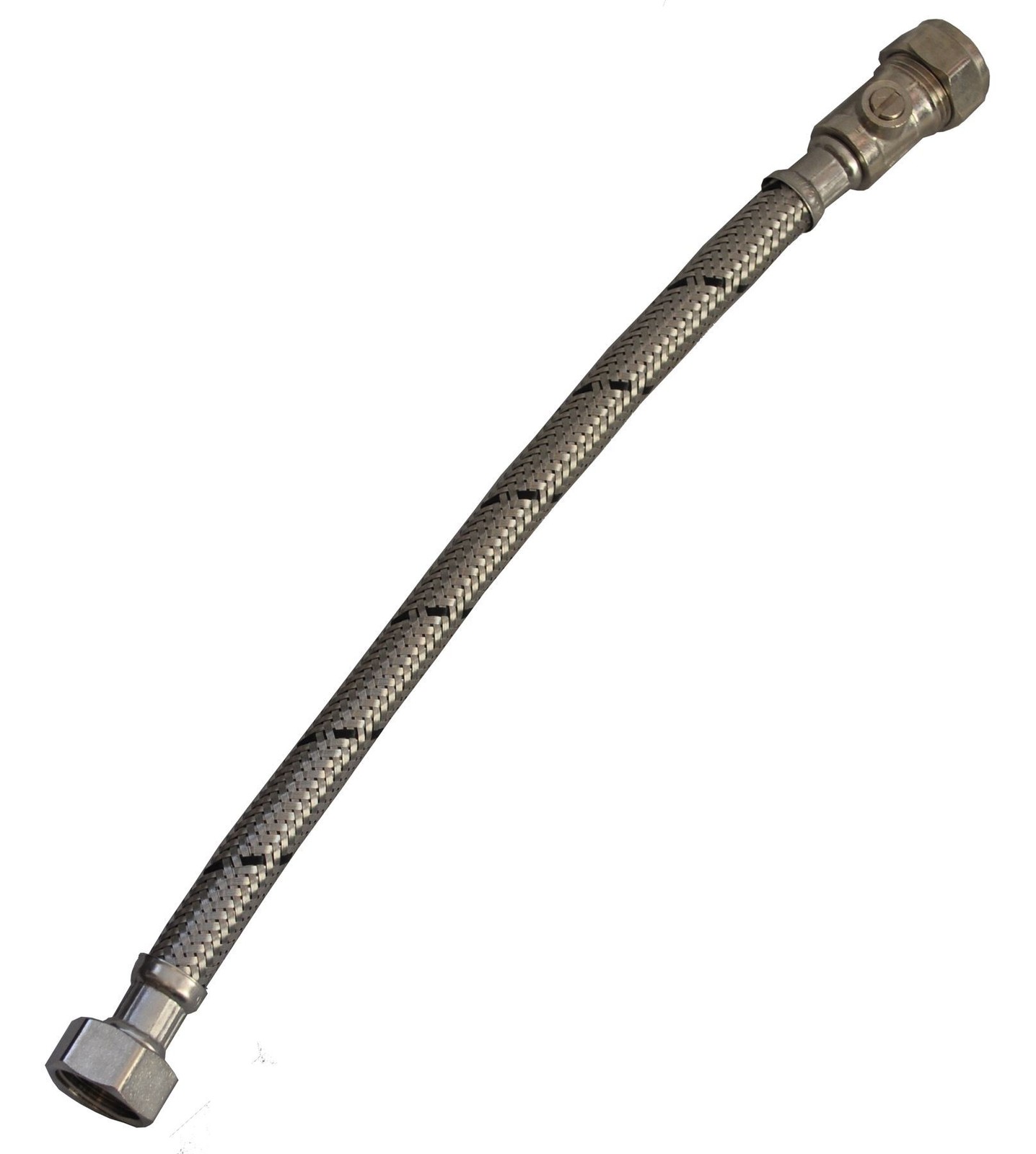 PACK OF 2 - 15mm x 1/2"" 500mm Flexible Isolating Tap Hose, NOW Next-Day Delivery - Image 2