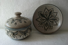 Fischland Keramik Deckeldose + Schale Friedemann Löber Studiokeramik Ahrenshoop