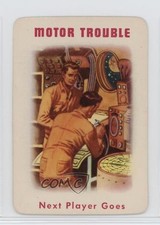 1952 Space Race Card Game Deck 2 Reddish Brown Back Motor Trouble 00gy