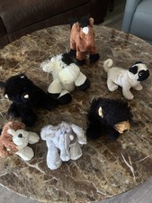 GANZ Webkinz Plush Toys Lot Of 7 Stuffed Animals Retired No Codes READ