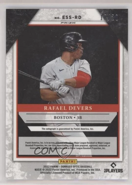 2022 Panini Donruss Optic Pandora Prizm /20 Rafael Devers #ESS-RD Auto - Image 2 of 2