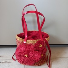 Bulaggi Floral Straw Handbag Summer Beach Holiday Bnwot