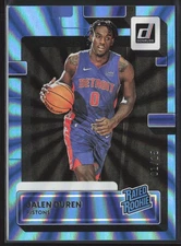 2022-23 Donruss #213 Jalen Duren Holo Laser Light Blue #/25 Rated Rookie