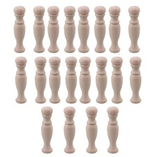 20pcs Decorative Wood Spindles Unfinished Wood Craft Spindles 70x18mm