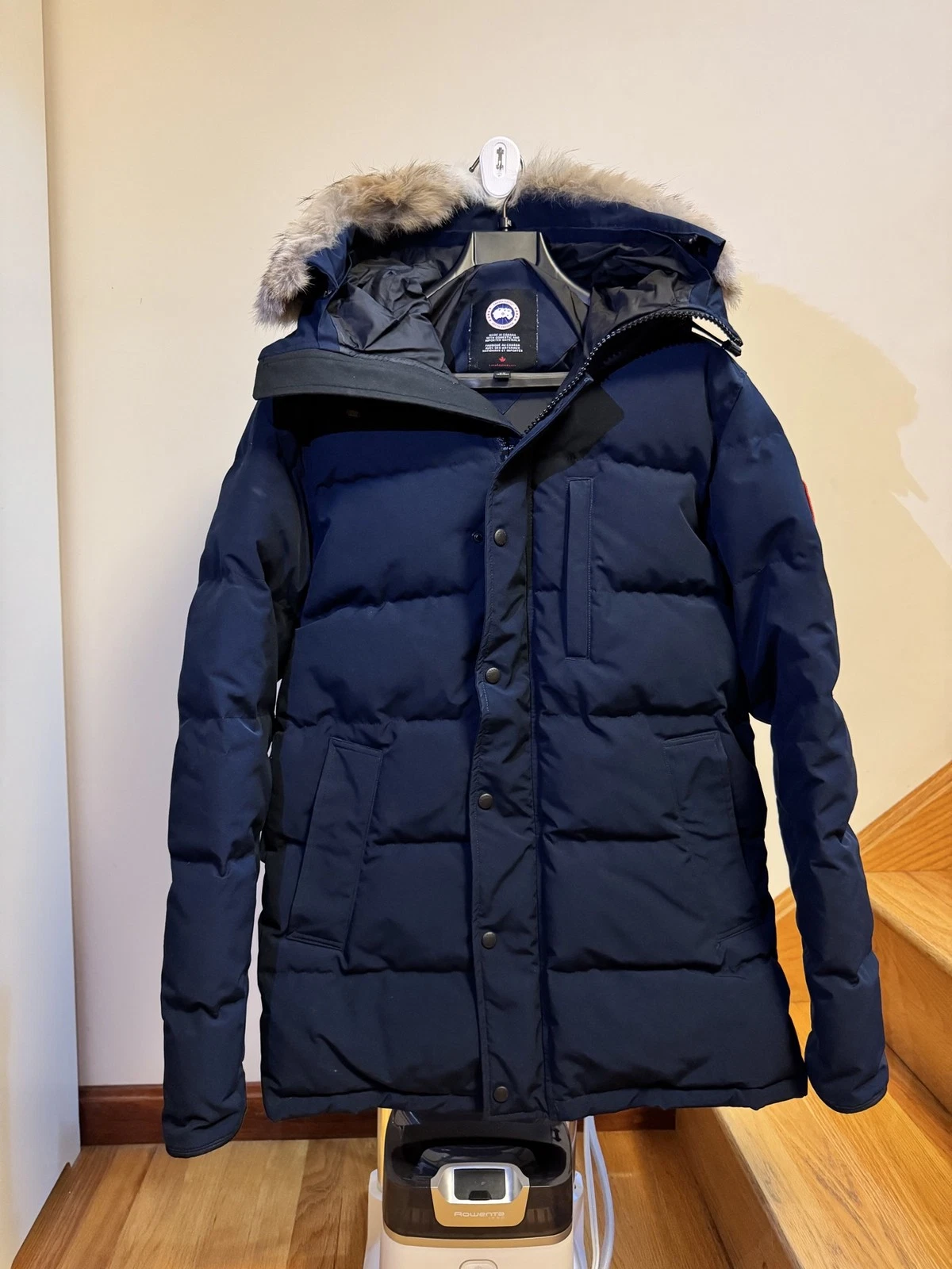 Canada Goose Carson Parka Atlantic Navy Men's M Fur Trim - product detail image 1