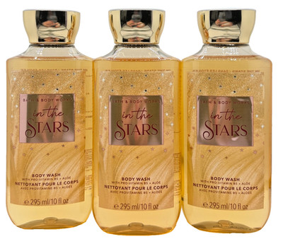 NEW Bath & Body Works Lot of 3 Bottles In The Stars Body Wash Shower Gel 10 oz