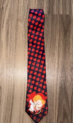 Stone House Collection Men s Cupid Valentines Day Hearts Tie Hand Made 