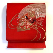 JAPANESE KIMONO BELT NAGOYA OBI PURE SILK ZZ0484
