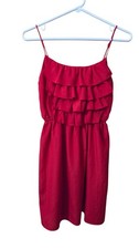 Forever 21 Red Mini Dress Size Small Adjustable Straps Fully Lined