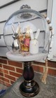 New Upcycled Glass Cloche On Pedestal Base W/ Easter Decor — photo 4