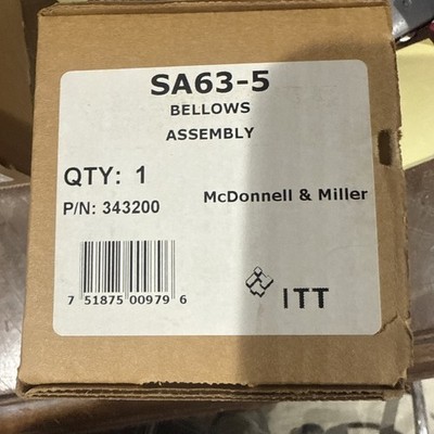 NOS McDonnell & Miller Model SA63-5 Bellows Assembly 63 Series