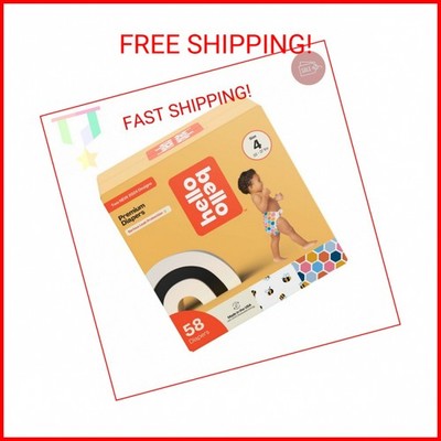 Hello Bello Premium Diapers Size 4 (22-37lbs), Busy Bees & Hive Five Designs, 58