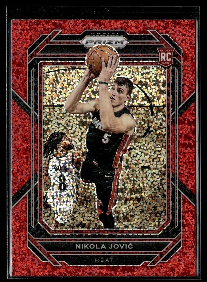 2022-23 PRIZM RED SPARKLE ROOKIE 236 Nikola Jovic Miami Heat