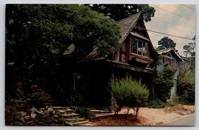 Postcard Carmel by the Sea CA California Swiss Chalet Quaint Artist Writers Home