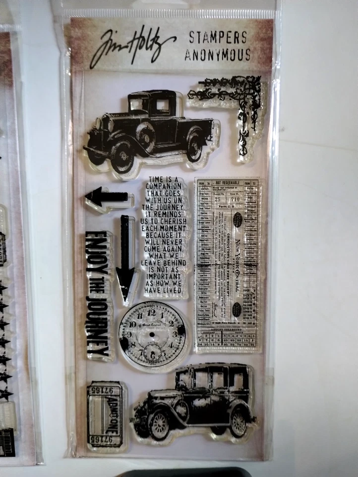 Tim Holtz Stampers Anonymous 3 estampillas transparentes y 3 almohadillas de tinta de socorro Foto 3 de 4