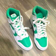 Nike Men s Green/White Colorblock Mid Top Lac...