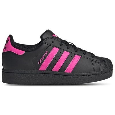 adidas Originals Superstar II Black Pink JQ0284 GS Size 4-7Y Girls Women New