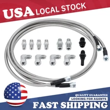 For GM 4L60E 4L80E Flexible SS Braided Transmission Cooler Lines Kit -6AN Hose