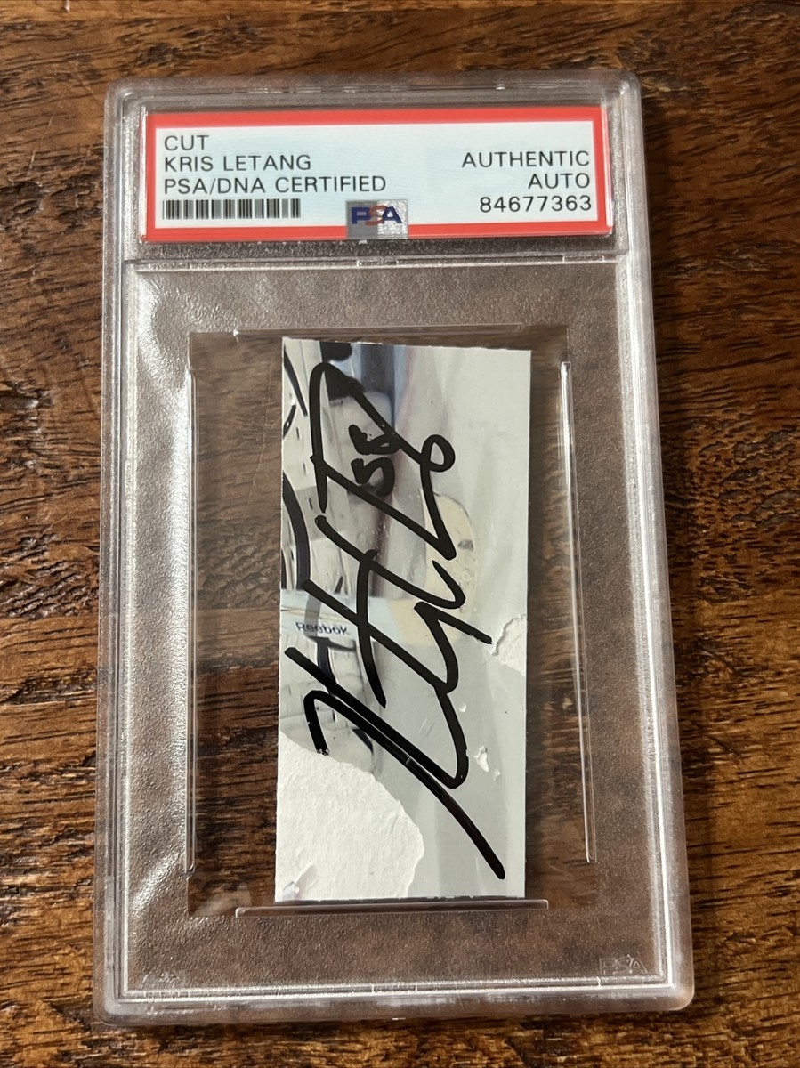 Kris Letang Signed Cut Psa Dna Coa Slab Encapsulated Autographed