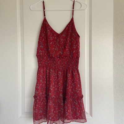 LUSH Red Floral Summer Dress - Small | eBay LUSH Red Floral Summer Dress - Small | eBay