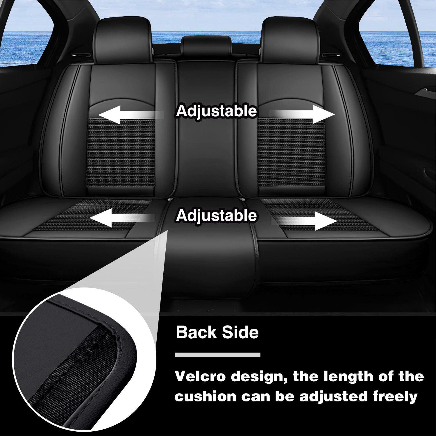 For Toyota Camry Car Seat Cover Full Set Leather 5Seats Front + Rear