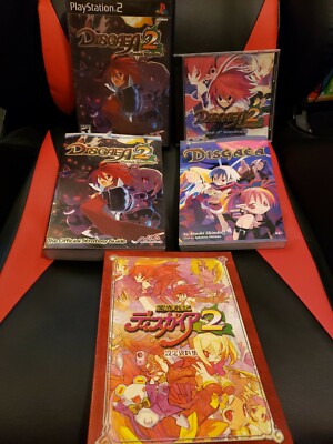 Disgaea 2 Cursed Memories PS2 Playstation Bundle-game, guide, artbook, manga, CD