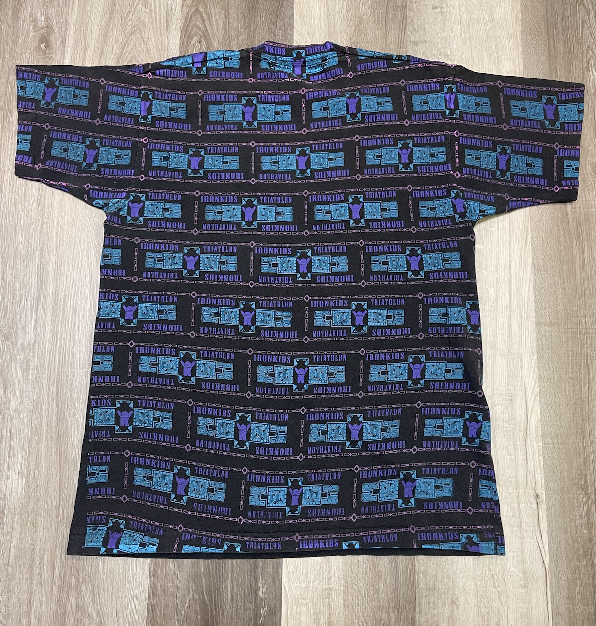 1990s Iron Kids Bread Triathlon Series All Over Print… Gem