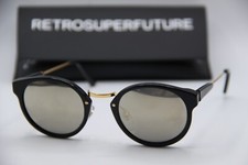 NEW RETROSUPERFUTURE S20/3/AG6/112 BLACK GOLD AUTHENTIC FRAMES SUNGLASSES 47-23