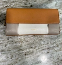 Vintage Authentic Fossil Wallet Jori Flap