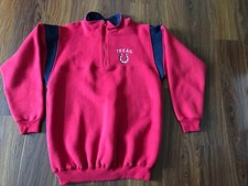 Vintage 80s 90s Sand Knit Texas Colts Red Pullover 1/4 Zip Sweatshirt VTG