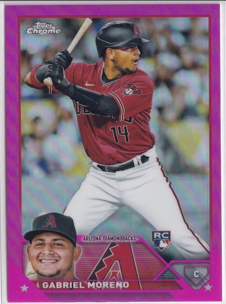2023 Topps Chrome Pink Refractors #189 Gabriel Moreno RC