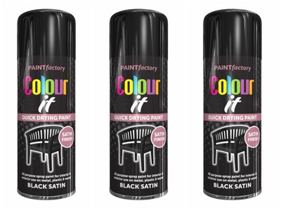aerosol 400ml spray plastic paint purpose satin metal wood