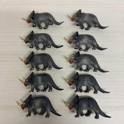 Lot De 3 Figurines Dinosaures Anciennes Starlux Préhistoire - Occasion
