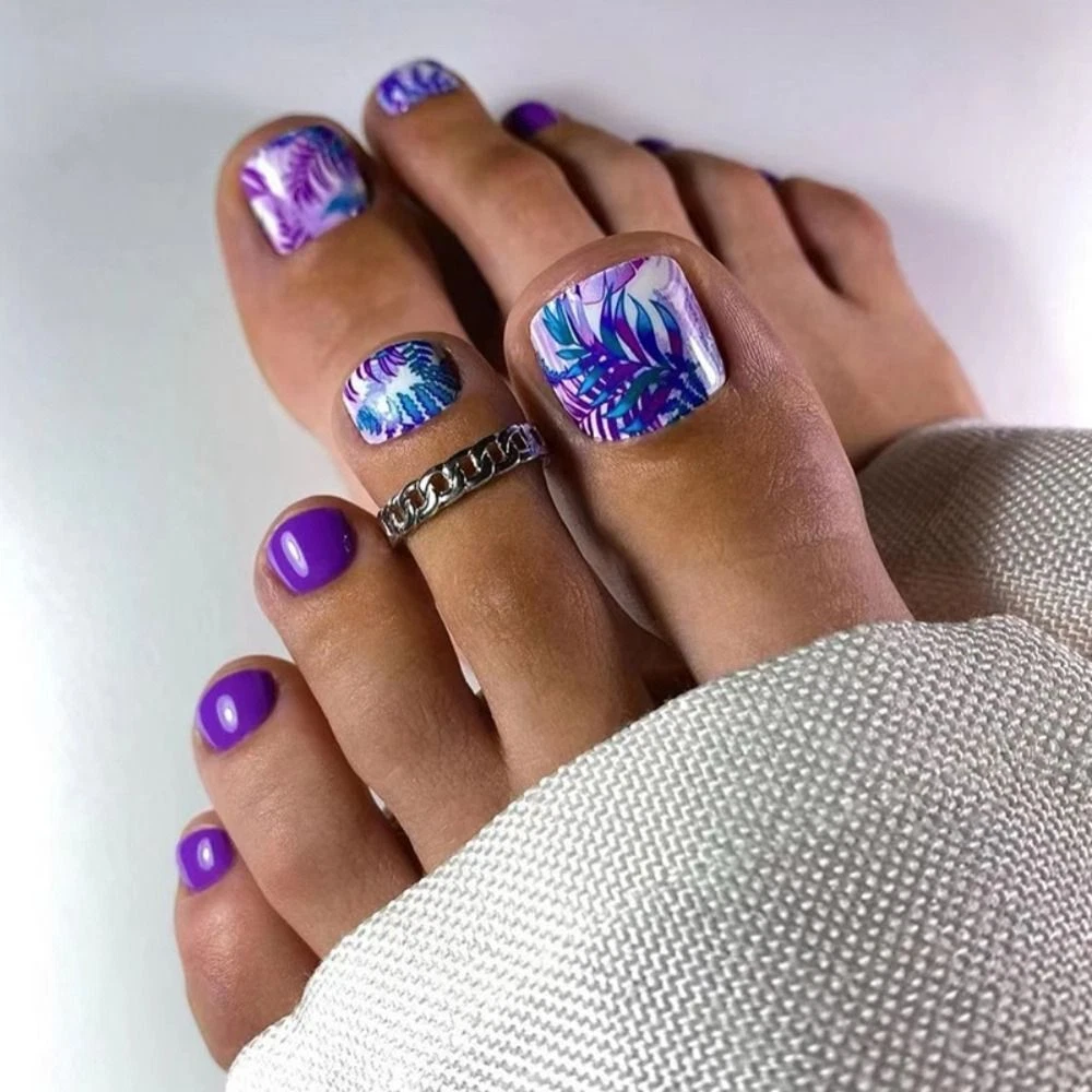 Purple on sale toe nails