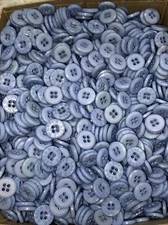 20 Lot LEVI'S NOS Replacement Extra Spare Shirt Button Light Blue Acrylic 1/2”