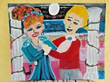 Strolling Under the Moonlight Original art by Linda Stamberger!