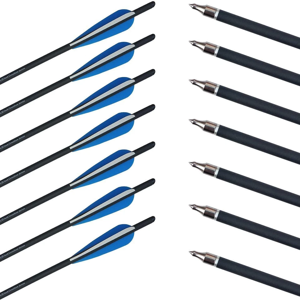 12 x Crossbow Arrows 16" 17" 20" 22" Carbon Arrows Bolts Archery Bow Hunting - Image 2 of 4