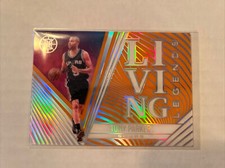 2020-21 Illusions Tony Parker Orange Parallel Living Legends Acetate Insert #14