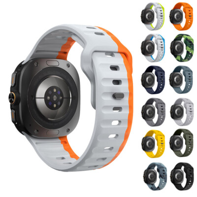 47mm Soft Silicone Loop Bracelet Sports Band For Samsung Galaxy Watch 7 Ultra